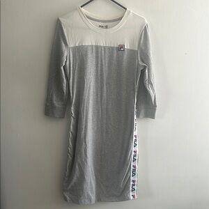 Fila Gray Sheath Dress with Raglan 3/4 Sleeves